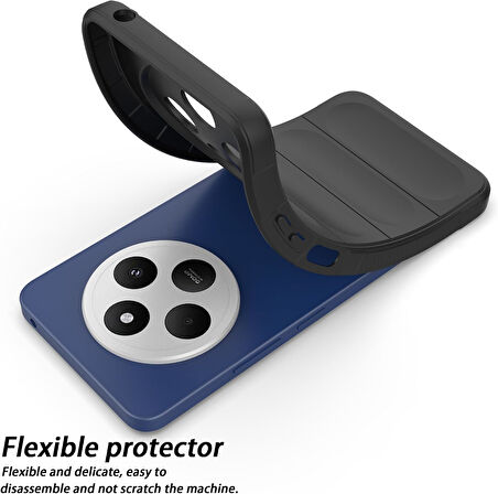 Xiaomi Redmi 14C Uyumlu Kılıf Esnek Tpu Oyuklu Arka Yüzey Tasarımlı Silikon Kapak