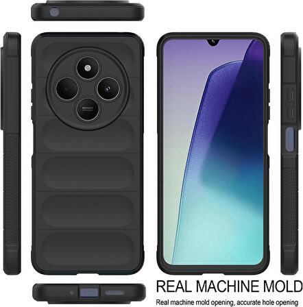 Xiaomi Redmi 14C Uyumlu Kılıf Esnek Tpu Oyuklu Arka Yüzey Tasarımlı Silikon Kapak