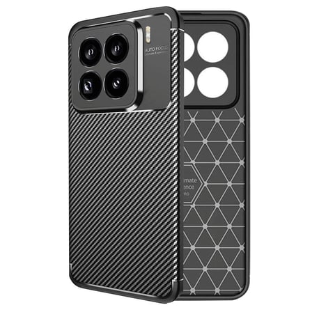 Xiaomi 15 Pro Uyumlu Kılıf Karbon Tasarım Kamera Korumalı Silikon Telefon Kılıfı Kapak