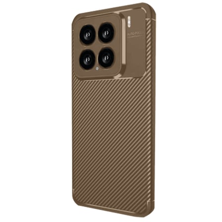 Xiaomi 15 ile Uyumlu Karbon Tasarım Silikon Telefon Kılıfı ve Temperli Cam Ekran Koruyucu