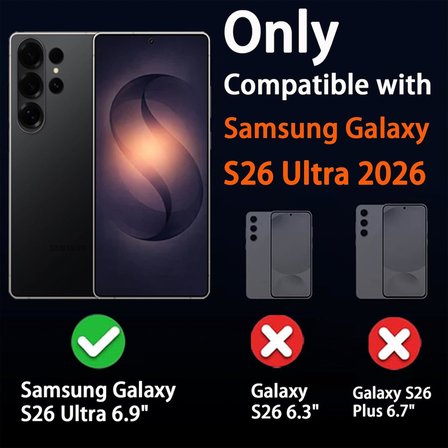 Samsung Galaxy S26 Ultra Uyumlu Kılıf Kamera Lens Koruyuculu Magsafe Özellikli Telefon Kılıfı Kapak