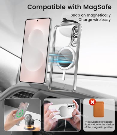 Samsung Galaxy S26 Plus Uyumlu Kılıf Kamera Lens Koruyuculu Magsafe Özellikli Telefon Kılıfı Kapak