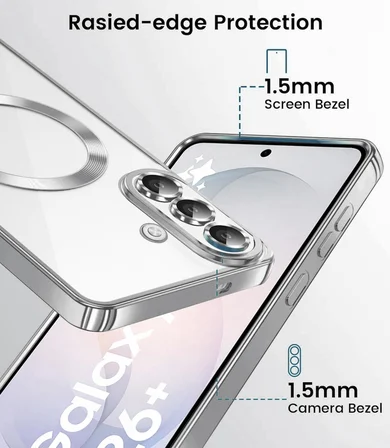 Samsung Galaxy S26 Uyumlu Kılıf Kamera Lens Koruyuculu Magsafe Özellikli Telefon Kılıfı Kapak