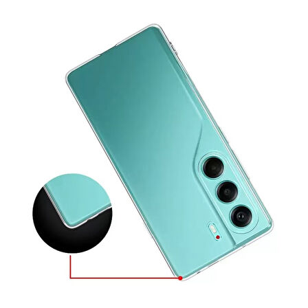 Tecno Camon 40 4G ile Uyumlu Kılıf Şeffaf Kamera Korumalı Esnek Silikon Telefon Kılıfı Kapak