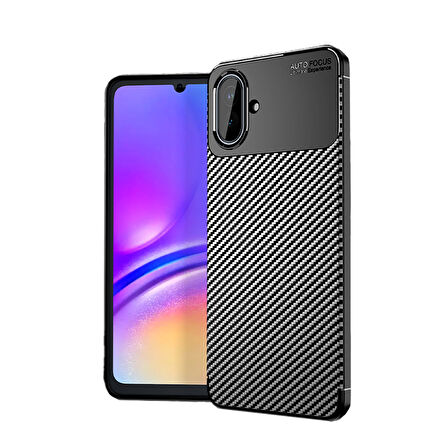Samsung Galaxy A07 Uyumlu Kılıf Karbon Tasarım Kamera Korumalı Silikon Telefon Kılıfı Kapak