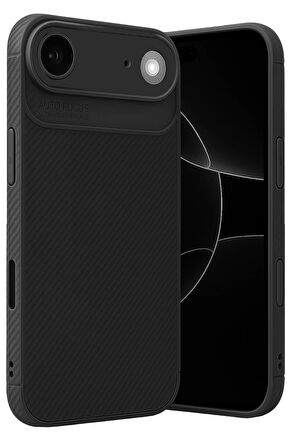 Apple iPhone 17 Air Uyumlu Kılıf Karbon Tasarım Kamera Korumalı Silikon Telefon Kılıfı Kapak