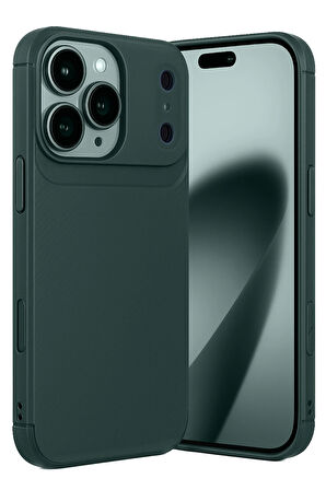 Apple iPhone 17 Pro Uyumlu Kılıf Karbon Tasarım Kamera Korumalı Silikon Telefon Kılıfı Kapak