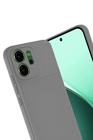 Oppo Reno 14F Uyumlu Kılıf Karbon Tasarım Kamera Korumalı Silikon Telefon Kılıfı Kapak
