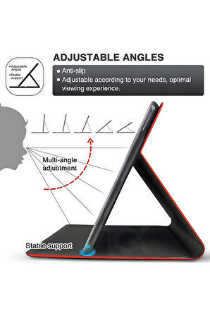 Xiaomi Redmi Pad 2 11 Inç ile Uyumlu 360° Dönebilen Standlı Tablet Kılıfı