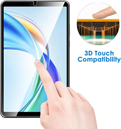 Honor Pad X7 8.7 Inç ile Uyumlu Kırılmaz Tablet Temperli Cam Ekran Koruyucu