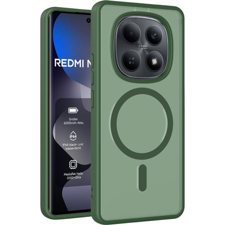 Xiaomi Redmi Note 15 Pro 4G İle Uyumlu Kılıf Magsafe Şarj Özellikli Mat Arka Yüzeyli Kapak