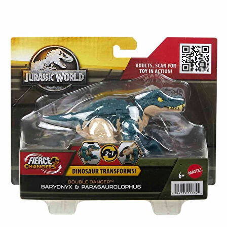 HLP05 Jurassic World Değişim Serisi - Çifte Tehlike Dinozor Figürleri