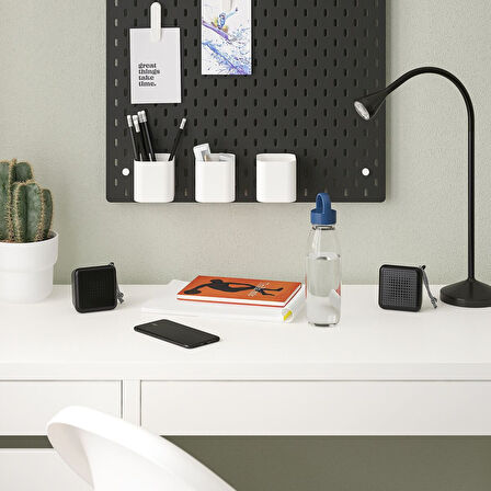 Taşınabilir bluetooth hoparlör, siyah, 2 adet, su geçirmez