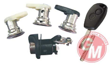 KAPI KİLİT FİŞEK TK 4 LÜ SET KUMANDALI ANAHTAR İLE DACIA LOGAN SANDERO 6001546809