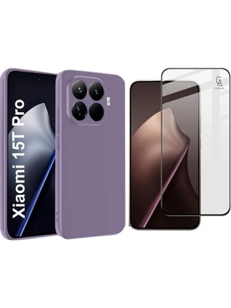 Xiaomi Mi 15T Pro ile Uyumlu Esnek Premium Telefon Kılıfı ve 5D Ekranı Tam Kaplar Cam Ekran Koruyucu