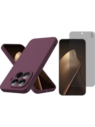 Xiaomi Mi 15T Pro Uyumlu Içi Kadife Lansman Kılıf ve Hayalet Privacy Tam Kaplayan Cam Ekran Koruyucu