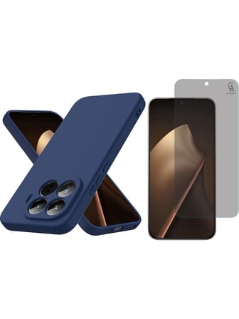 Xiaomi Mi 15T Pro Uyumlu Içi Kadife Lansman Kılıf ve Hayalet Privacy Tam Kaplayan Cam Ekran Koruyucu