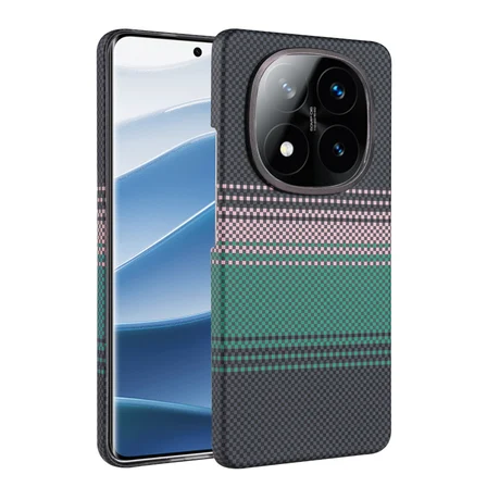 Xiaomi Redmi Note 15 Pro 4g Uyumlu Kılıf Kevlar Desenli M-Safe Özellikli Telefon Kılıfı Kapak