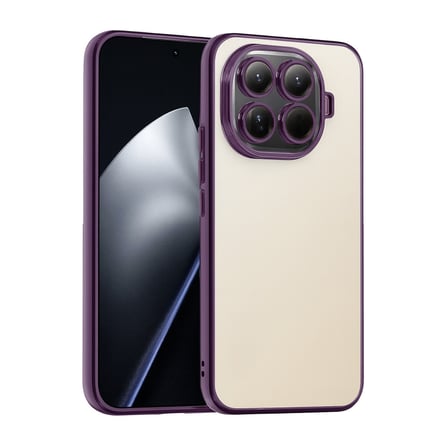 Xiaomi Mi 15T Pro Uyumlu Kılıf Renkli Çerçeve Şeffaf Yüzey Lens Korumalı Kılıf ve Kapak