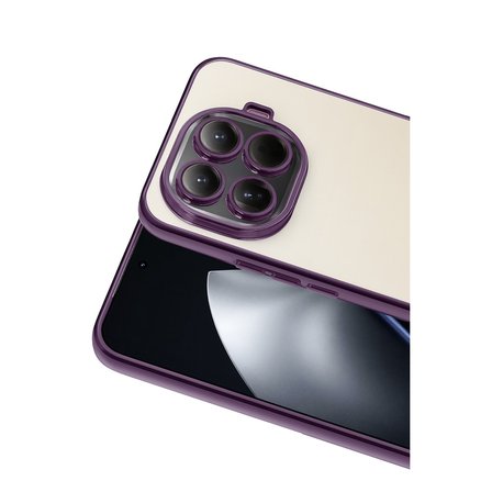 Xiaomi Mi 15T Pro Uyumlu Kılıf Renkli Çerçeve Şeffaf Yüzey Lens Korumalı Kılıf ve Kapak