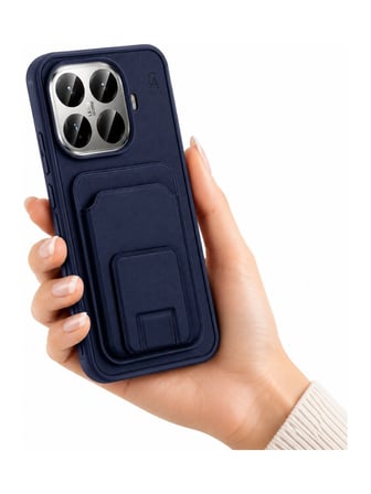 Xiaomi Mi 15T Pro Uyumlu Kartlık Kartvizitli ve Standlı Deri Dokulu Telefon Kılıfı Kapak