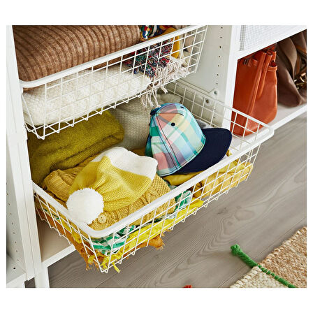 Tel sepet, beyaz, 60x55 cm