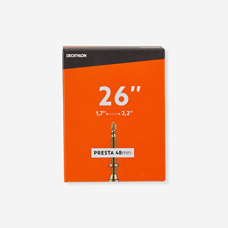 26 × 1,7/2,2 - 48 mm İç Lastik Presta Valf Uyumlu