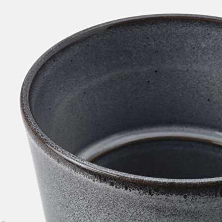 Seramik saksı, gri, 9 cm, iç/dış mekan