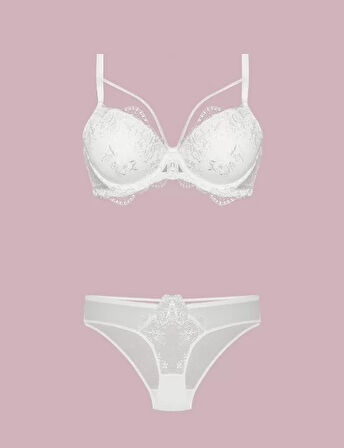 Nurteks 4485 Destekli Sütyen Takım - EKRU - 90