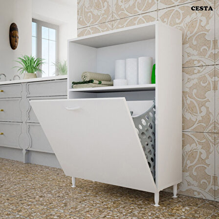 Modilayn Kirli Çamaşır Dolabı Banyo Dolabı Oyuncak Dolabı