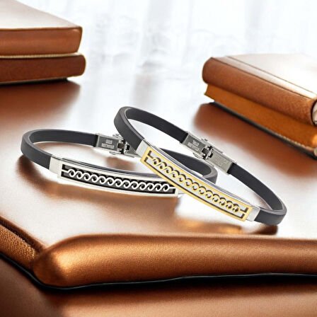  FM Deniz Dalgası Desenli Çelik Bileklik 3183SCB020 