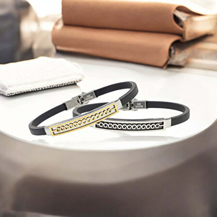  FM Deniz Dalgası Desenli Çelik Bileklik 3183SCB020 