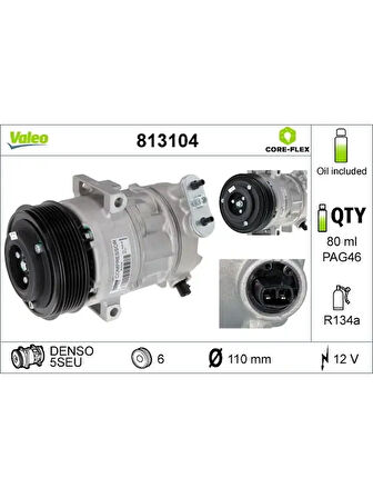 KLIMA KOMPRESORU CORSA D 07 14 Z13DTJ Z13DTH A13DTC Z17DTR (SANDEN TIP)