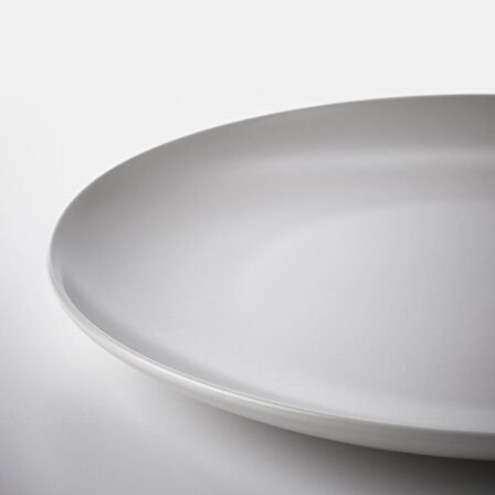 Tabak seti, mat açık gri, 26 cm, 4 adet