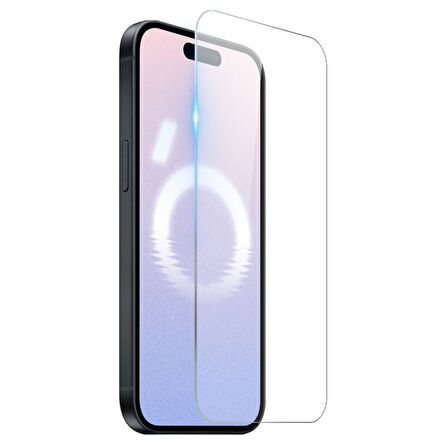 Apple iPhone 16 Plus ile Uyumlu Ekran Koruyucu Şeffaf Temperli Kırılmaz Cam Ekran Koruyucu