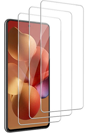 Samsung Galaxy A56 ile Uyumlu Ekran Koruyucu Şeffaf Temperli Kırılmaz Cam Ekran Koruyucu 3 Adet