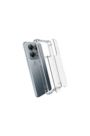 Xiaomi Mi 14T Uyumlu Köşe Dolgulu Anti Shock Telefon Kılıfı ve Hayalet Privacy Ekran Koruyucu