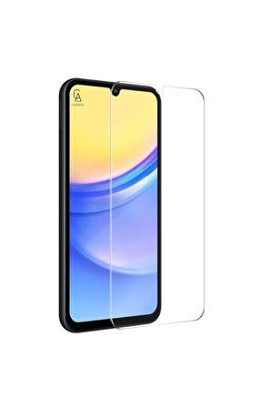 Samsung Galaxy A15 Uyumlu Köşe Dolgulu Anti Shock Telefon Kılıfı ve Kırılmaz Cam Ekran Koruyucu