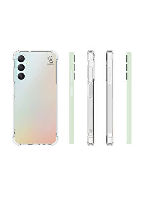 Samsung Galaxy A15 Uyumlu Köşe Dolgulu Anti Shock Telefon Kılıfı ve 5d Kırılmaz Cam Ekran Koruyucu