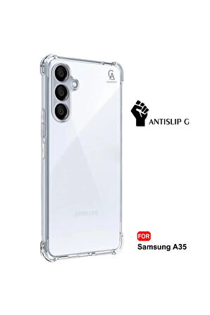 Samsung Galaxy A35 Uyumlu Köşe Dolgulu Anti Shock Telefon Kılıfı ve 5d Kırılmaz Cam Ekran Koruyucu
