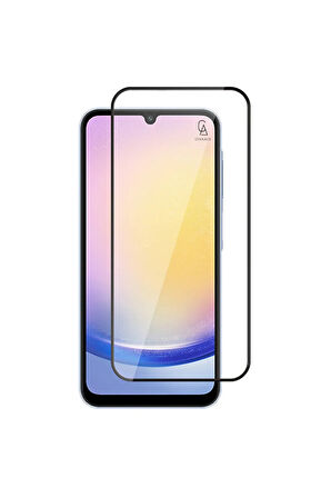 Samsung Galaxy A25 Uyumlu Köşe Dolgulu Anti Shock Telefon Kılıfı ve 5d Kırılmaz Cam Ekran Koruyucu