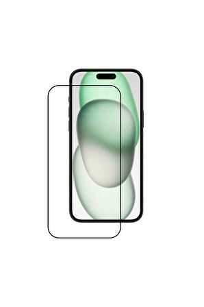 Apple iPhone 16 Pro ile Uyumlu Şeffaf Ekranı Tam Kaplayan 5d Cam Kırılmaz Cam Ekran Koruyucu