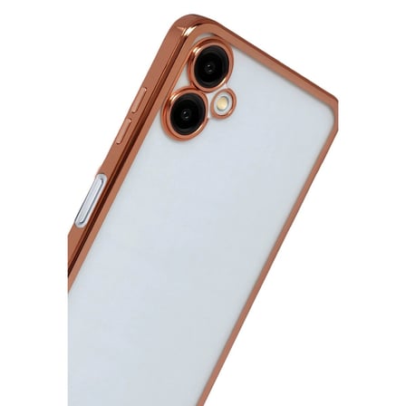 Samsung Galaxy A07 4g Razer Lensli Silikon - Çöl Titanyum