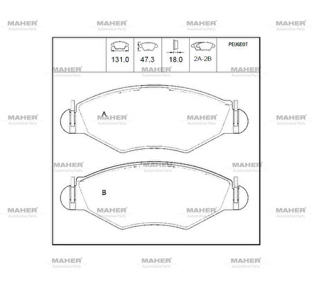 FREN BALATA 206 1998-2008 ÖN 425302
