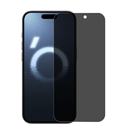 Apple iPhone 16 Pro Uyumlu Ekranı Tam Kaplayan Hayalet Privacy Güçlendirilmiş Cam Ekran Koruyucu