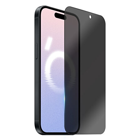 Apple iPhone 16 Pro Uyumlu Ekranı Tam Kaplayan Hayalet Privacy Güçlendirilmiş Cam Ekran Koruyucu