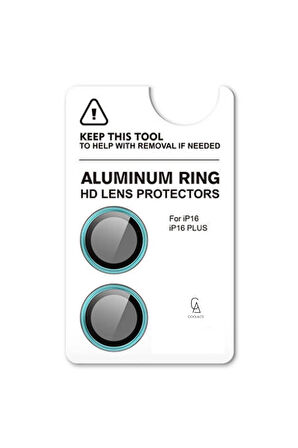 Apple iPhone 16 ile Uyumlu Safir Damla Tekli Kamera Lens Koruyucu
