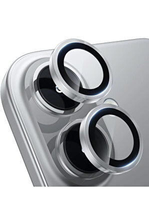 Apple iPhone 16 ile Uyumlu Safir Damla Tekli Kamera Lens Koruyucu