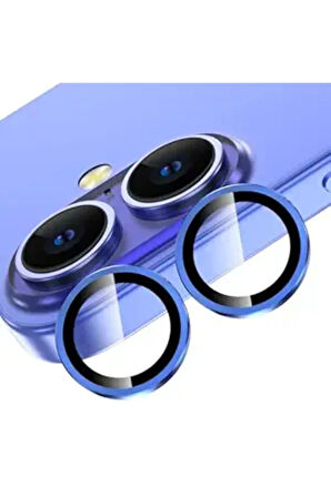 Apple iPhone 16 ile Uyumlu Safir Damla Tekli Kamera Lens Koruyucu