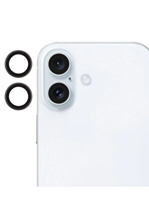 Apple iPhone 16 ile Uyumlu Safir Damla Tekli Kamera Lens Koruyucu